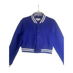 American Apparel Club Varsity Terry Jacket in lapis blue Size Medium